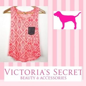 PINK Victoria's Secret pink and gray pocket tank